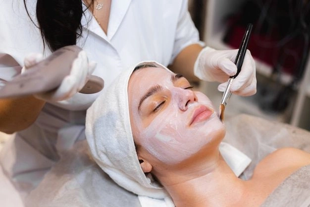 Dual brush facial mask application for deep cleansing and steaming prep